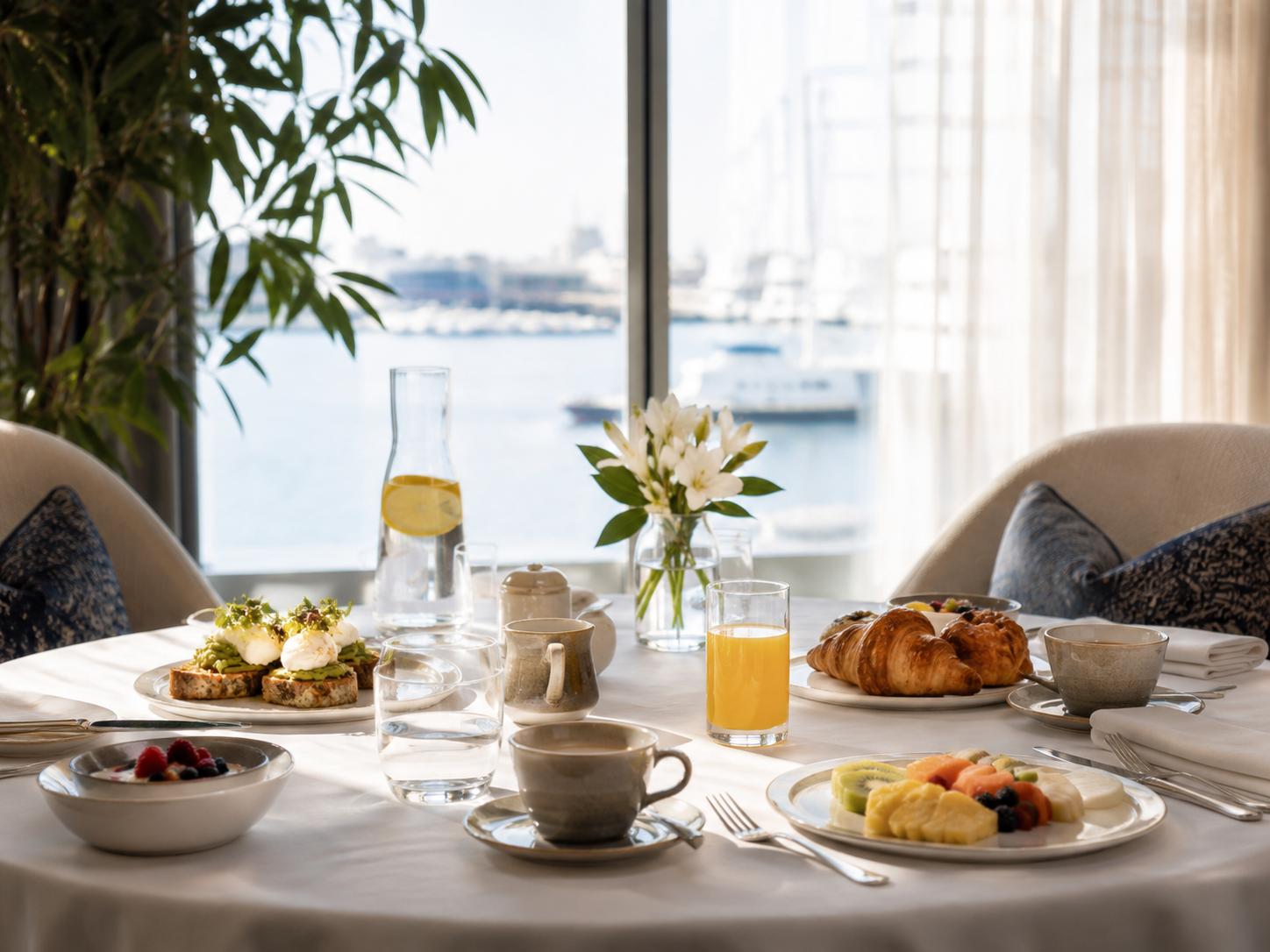 RoyalTui breakfast and private dining setting with morning light