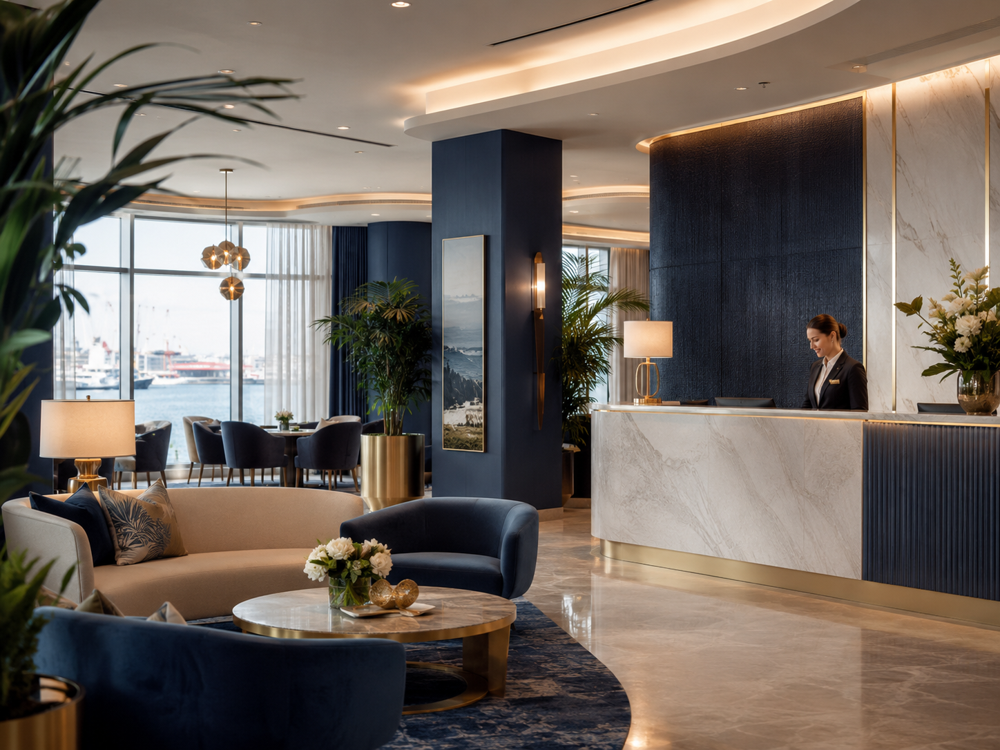 RoyalTui reception lounge and guest service desk